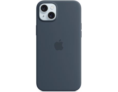 Apple Silicone MagSafe за Apple iPhone 15, Storm Blue на супер цени