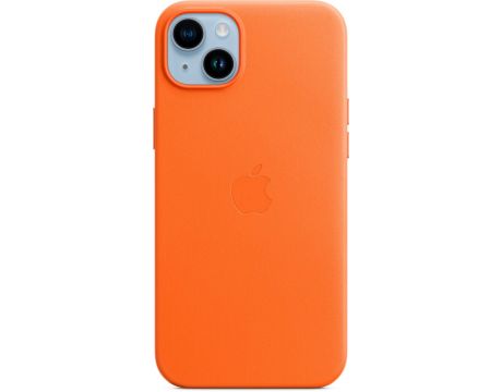 Apple Leather с MagSafe за Apple iPhone 14 Plus, оренжев на супер цени
