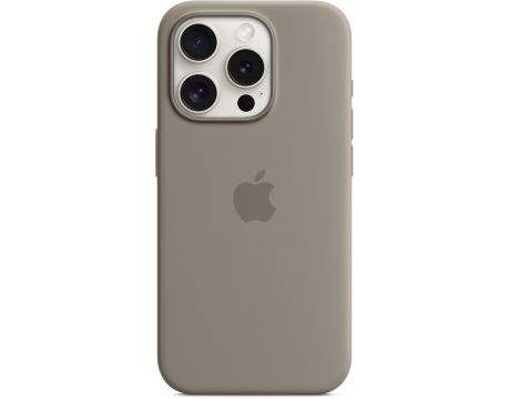 Apple Silicone MagSafe за Apple iPhone 15 Pro, Clay на супер цени