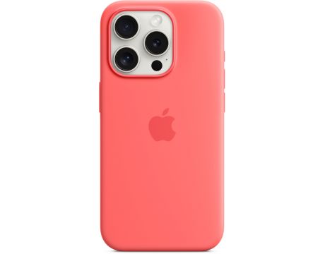 Apple Silicone MagSafe за Apple iPhone 15 Pro, Guava на супер цени