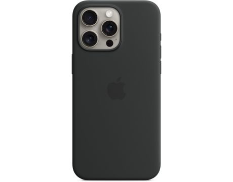 Apple Silicone MagSafe за Apple iPhone 15 Pro Max, Black на супер цени