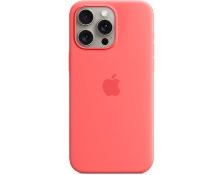 Apple Silicone MagSafe за Apple iPhone 15 Pro Max, Guava на супер цени