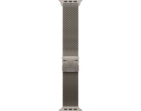 Apple Titanium Milanese Loop за Apple Watch 49 мм, S, Natural на супер цени