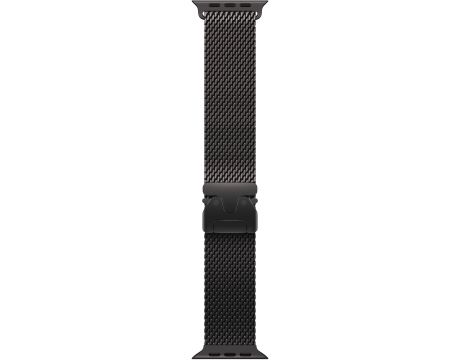 Apple Titanium Milanese Loop за Apple Watch 49 мм, S, Black на супер цени