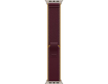 Apple Trail Loop за Apple Watch 49 мм, M/L, Burgundy/Natural Titanium Finish на супер цени