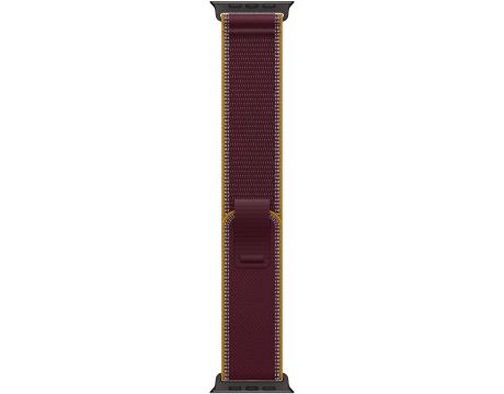 Apple Trail Loop за Apple Watch 49 мм, M/L, Burgundy/Black Titanium Finish на супер цени