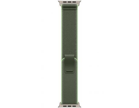 Apple Trail Loop за Apple Watch 49 мм, S/M, Green/Neon/Natural Titanium Finish на супер цени