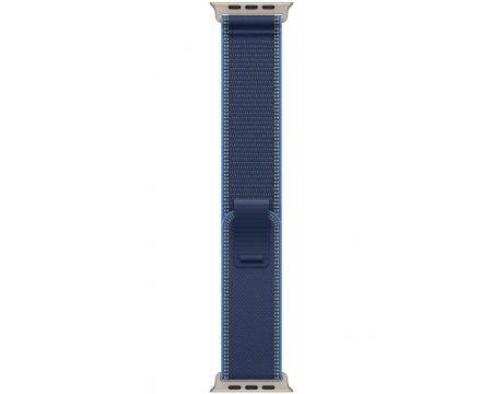 Apple Trail Loop за Apple Watch 49 мм, M/L, Blue/Bright Blue/Natural Titanium Finish на супер цени