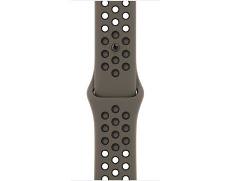 Apple Sport Nike за Apple Watch 41 мм, Olive Grey/Black на супер цени