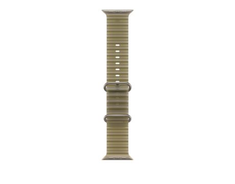 Apple Ocean Band за Apple Watch 49 мм, Translucent Kelp/Natural на супер цени