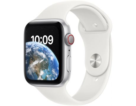 Apple Watch SE GPS, Cellular, 44 мм, Aluminum, Silver/White на супер цени
