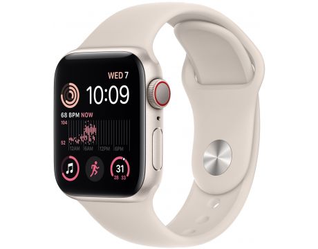 Apple Watch SE GPS, Cellular, 44 мм, Aluminum, Starlight на супер цени