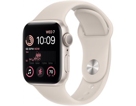 Apple Watch SE GPS, 44 мм, Aluminum, Starlight на супер цени