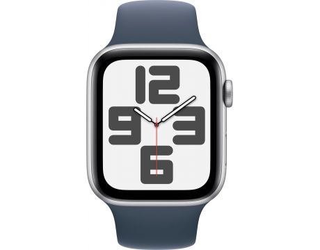 Apple Watch SE2 v2 GPS, Cellular, 44 мм, M/L, Aluminum, Silver-Storm Blue на супер цени