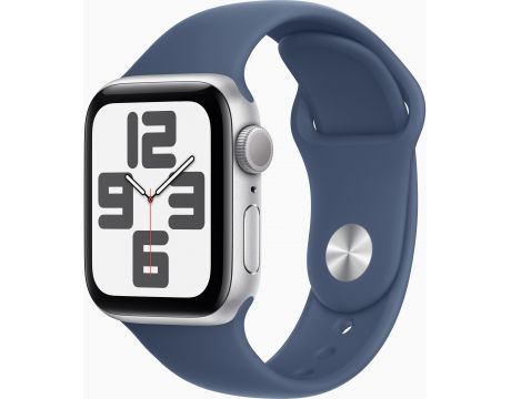 Apple Watch SE2 v3 GPS, 40 мм, M/L, Silver Aluminum, Denim Sport на супер цени