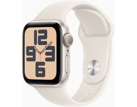 Apple Watch SE2 v3 GPS, 40 мм, S/M, Starlight Aluminum, Starlight Sport на супер цени