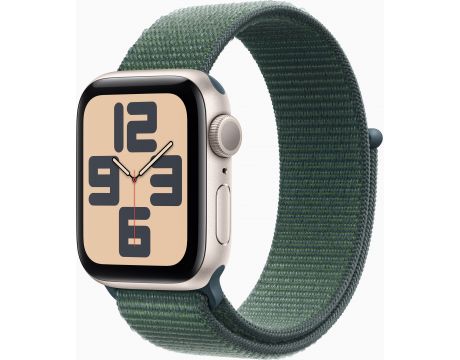 Apple Watch SE2 v3 GPS, 40 мм, Starlight Aluminum, Lake Green Sport на супер цени