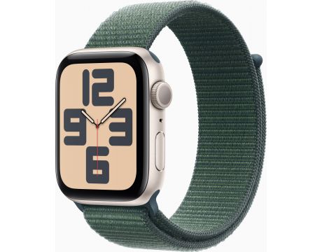 Apple Watch SE2 v3 GPS, 44 мм, Starlight Aluminum, Lake Green Sport на супер цени