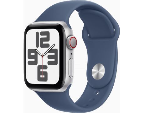 Apple Watch SE2 v3 GPS, Cellular, 40 мм, M/L, Silver Aluminum, Denim Sport на супер цени