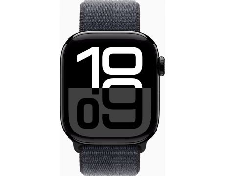 Apple Watch Series 10 GPS, 42 мм, Jet Black Aluminium, Ink Sport на супер цени