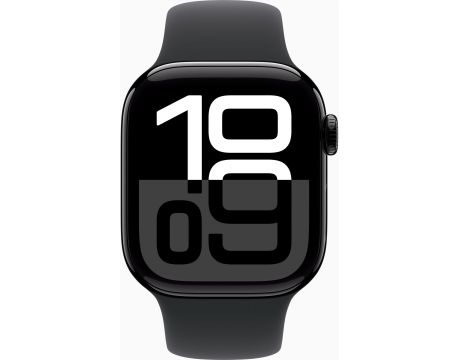 Apple Watch Series 10 GPS, 42 мм, S/M, Jet Black Aluminium, Black Sport на супер цени