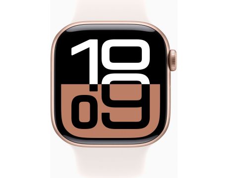 Apple Watch Series 10 GPS, Cellular, 42 мм, S/M, Rose Gold Aluminium, Light Blush Sport на супер цени