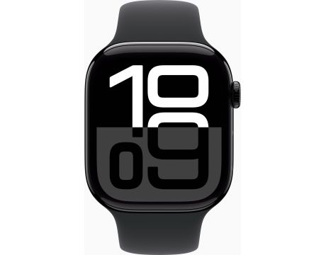 Apple Watch Series 10 GPS, Cellular, 46 мм, S/M, Jet Black Aluminium, Black Sport на супер цени