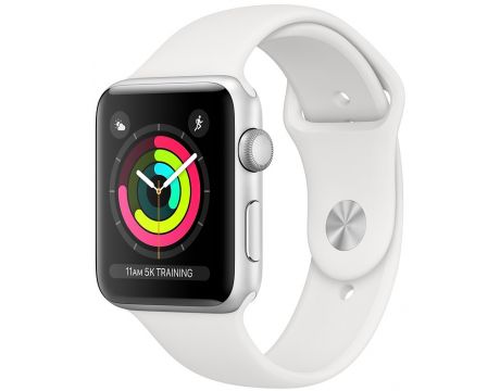 Apple Watch Series 3 GPS, Cellular, 38 мм, Aluminium, Silver/White на супер цени