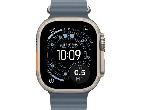 Apple Watch Ultra 3, Cellular, 49 мм, Natural Titanium, Anchor Blue на супер цени