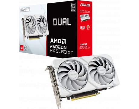 ASUS Radeon RX 9060 XT 16GB DUAL WHITE на супер цени
