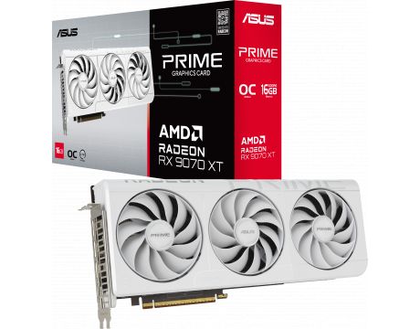 ASUS Radeon RX 9070 XT 16GB Prime White OC на супер цени