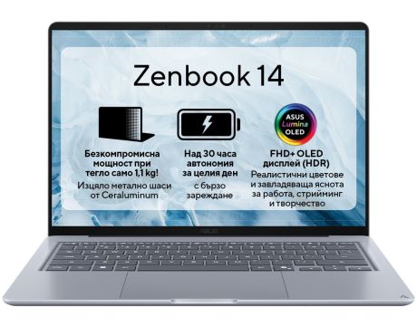 ASUS Zenbook 14 UX3480QA-U1102WNA на супер цени