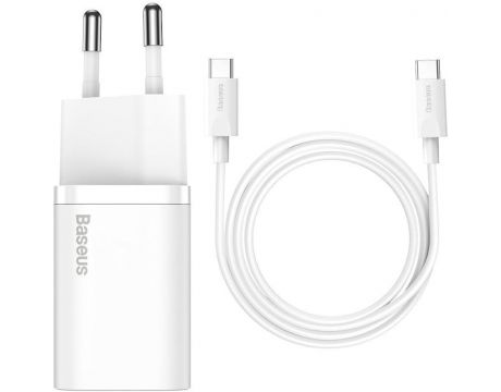 Baseus Super Si Quick Charger 25W, бял на супер цени
