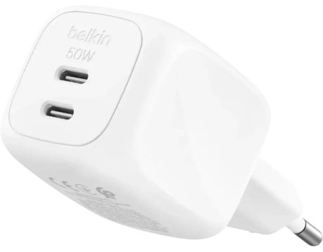 Belkin BoostCharge USB-C 50W, бял на супер цени