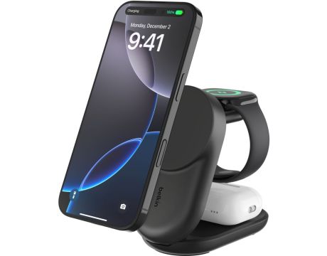 Belkin Ultracharge 3-in-1 25W, черен на супер цени