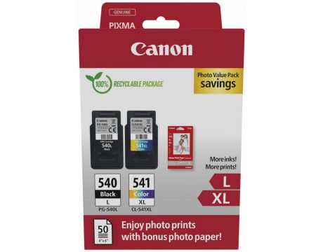 Canon PG-540L black и Canon CL-541XL color и Photo Paper Value Pack на супер цени