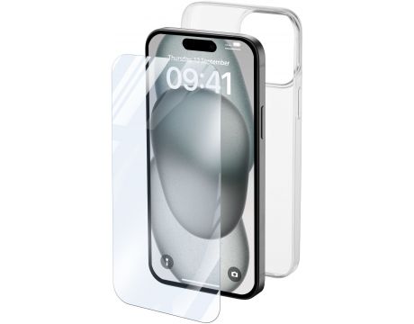 Cellular Line Protection Kit за Apple iPhone 15 Plus, прозрачен на супер цени