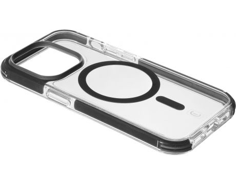 Cellular Line Tetra Force Strong Guard Mag за Apple iPhone 15 Pro, прозрачен/черен на супер цени