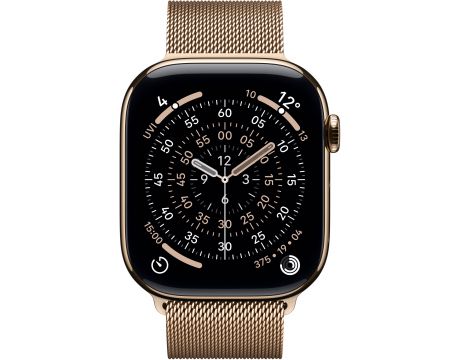 Apple Watch Series 11 GPS, Cellular, 42 мм, Gold Titanium, Gold Milanese на супер цени