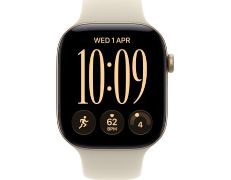 Apple Watch Series 12 GPS, Cellular, 46 мм, S/M, Light Gold Aluminium, Sand на супер цени