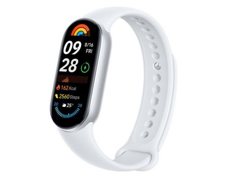 Xiaomi Smart Band 9, 46 мм, сребрист/бял на супер цени