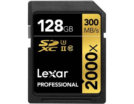 128GB SDXC Lexar 2000x, черен на супер цени