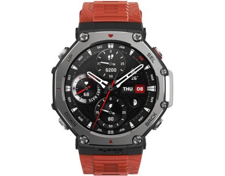 Amazfit T-Rex 3, 48 мм, черен/червен на супер цени