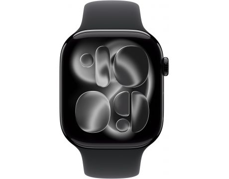 Apple Watch Series 11 GPS, Cellular, 42 мм, M/L, Jet Black Aluminium, Black на супер цени