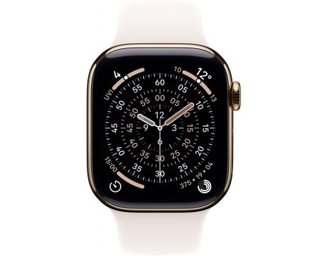 Apple Watch Series 11 GPS, Cellular, 42 мм, M/L, Gold Titanium, Light Blush на супер цени