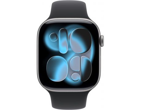 Apple Watch Series 11 GPS, Cellular, 46 мм, S/M, Space Grey Aluminium, Black на супер цени