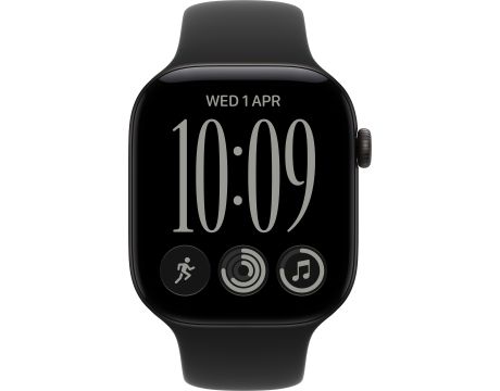 Apple Watch Series 12 GPS, 42 мм, M/L, Black Aluminium, Black на супер цени