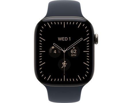 Apple Watch Series 12 GPS, Cellular, 42 мм, S/M, Natural Titanium, Navy Blue на супер цени