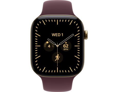 Apple Watch Series 12 GPS, Cellular, 42 мм, S/M, Radiant Gold Titanium, Burgundy на супер цени