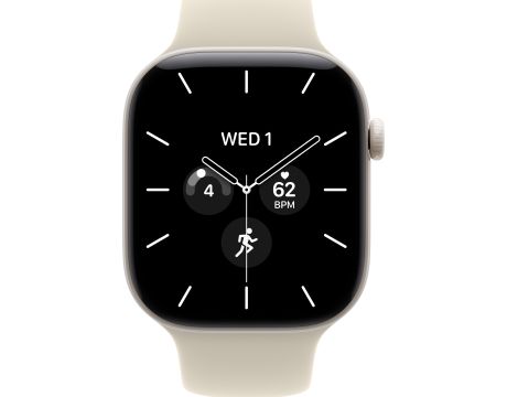 Apple Watch Series 12 GPS, Cellular, 46 мм, M/L, Pearl White Ceramic, Sand на супер цени